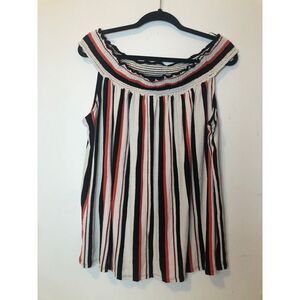 Cato 22/24W Black Orange Tank Top Sleeveless